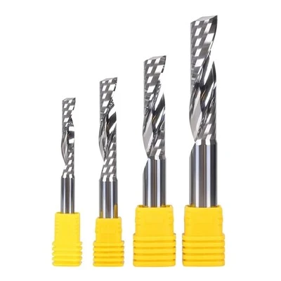Single Flute Spiral Router Bits for Cut Wood